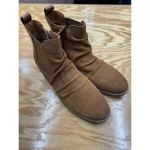 Softwalk Rockford Ankle Boots Women 9.5M Brown Suede Side Zip Cuban Heel Booties